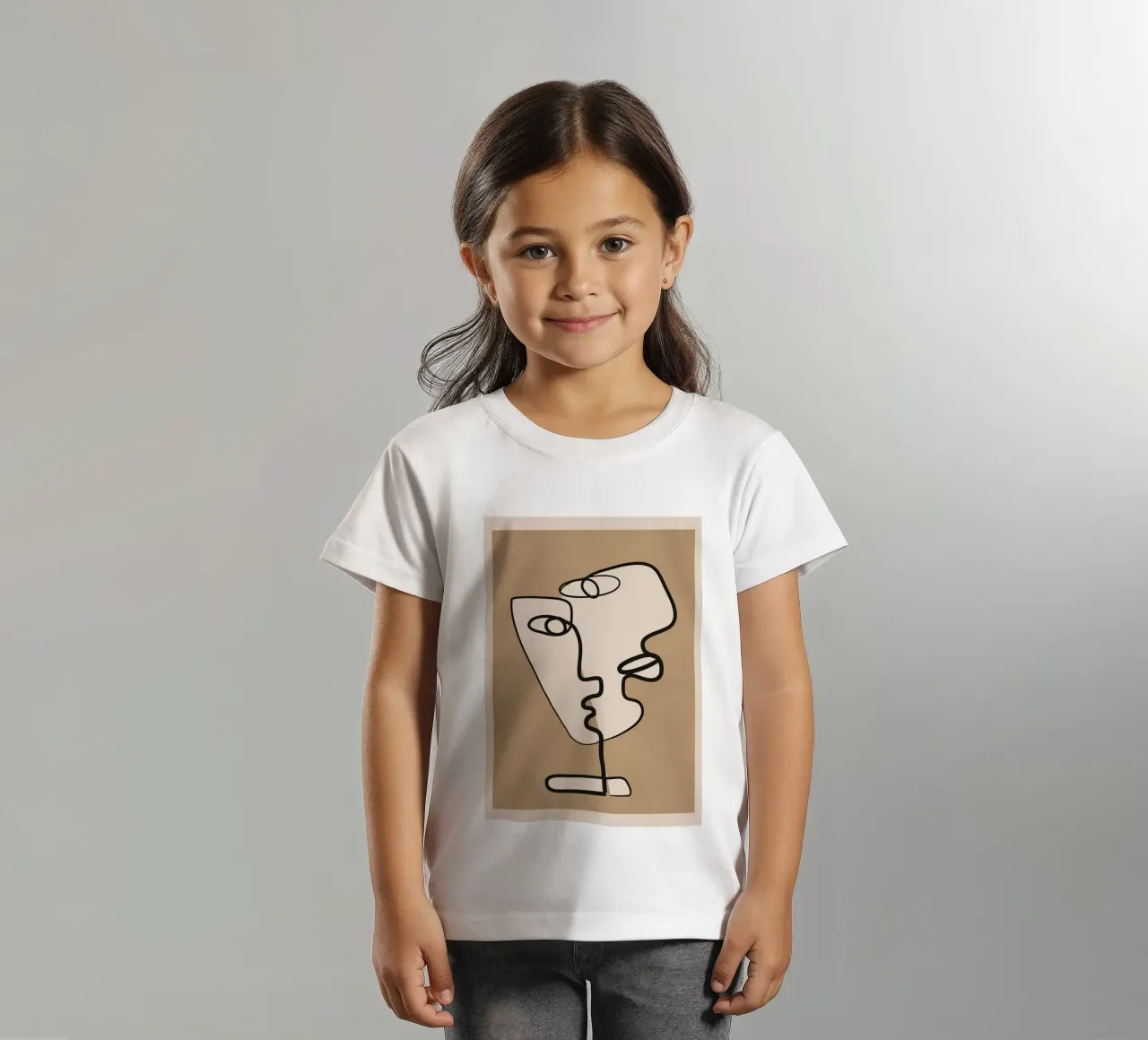Interwoven Faces 2 t-shirt bambini da Nadjaa