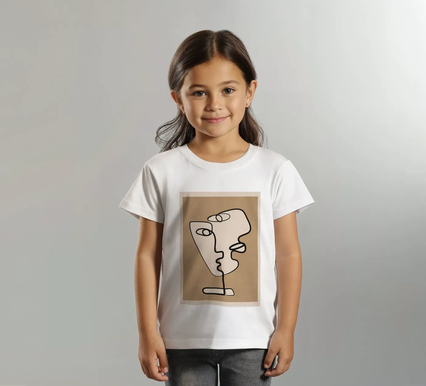 Interwoven Faces 2 kinder t-shirt van Nadjaa