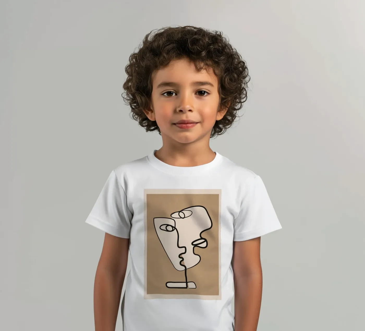 Interwoven Faces 2 kids t-shirt by Nadjaa
