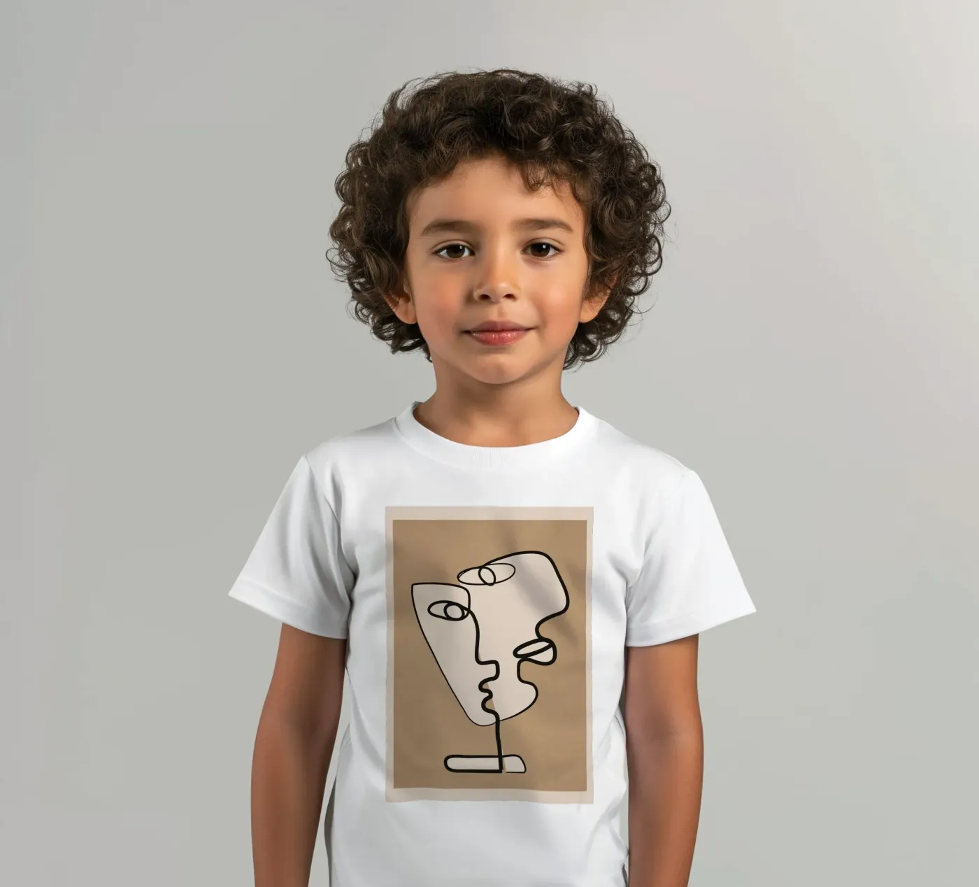 Interwoven Faces 2 kinder t-shirt van Nadjaa
