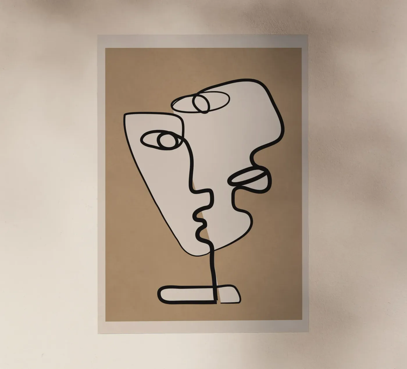 Interwoven Faces 2 backlit folie van Nadjaa