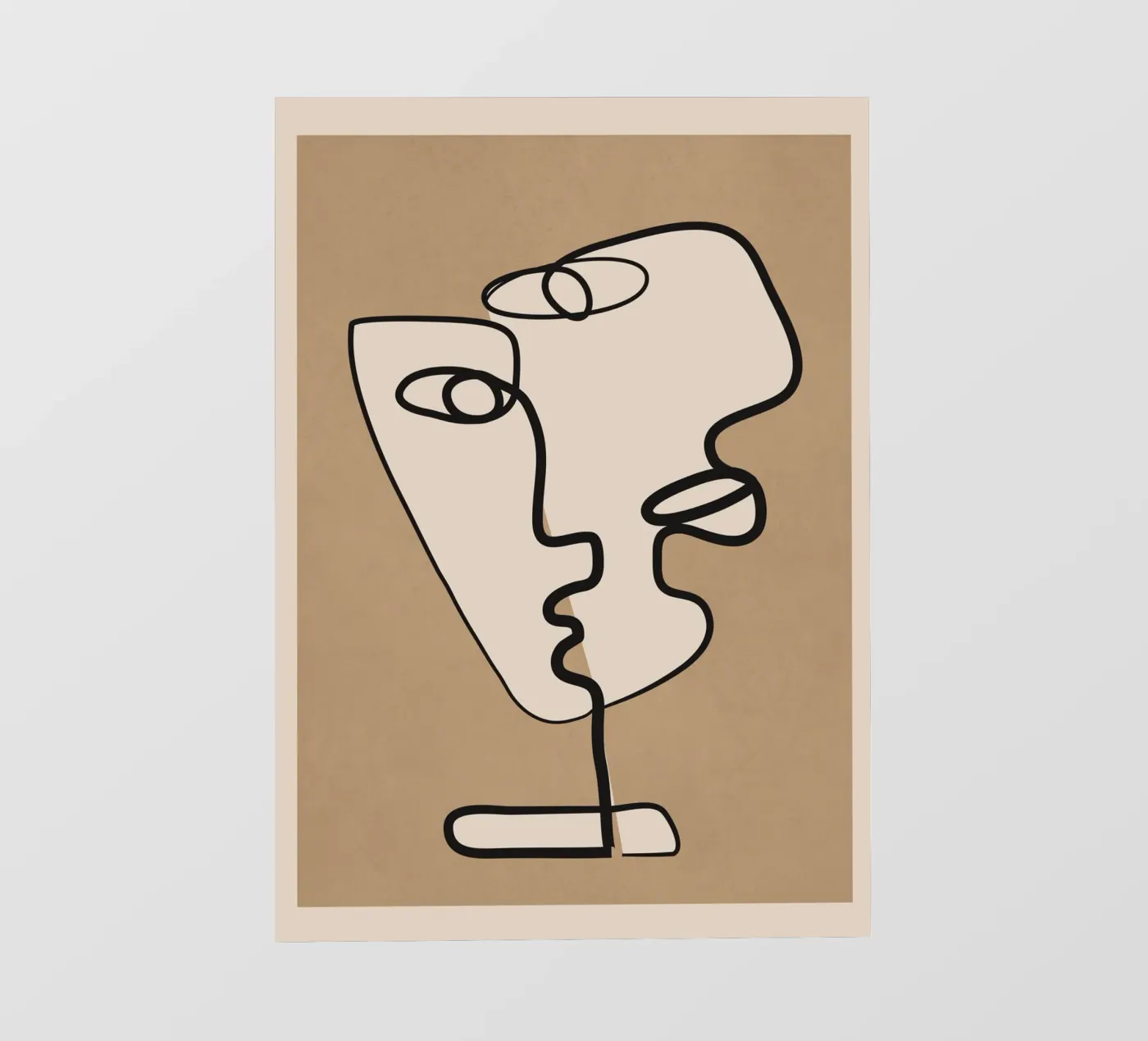 Interwoven Faces 2 backlit folie van Nadjaa