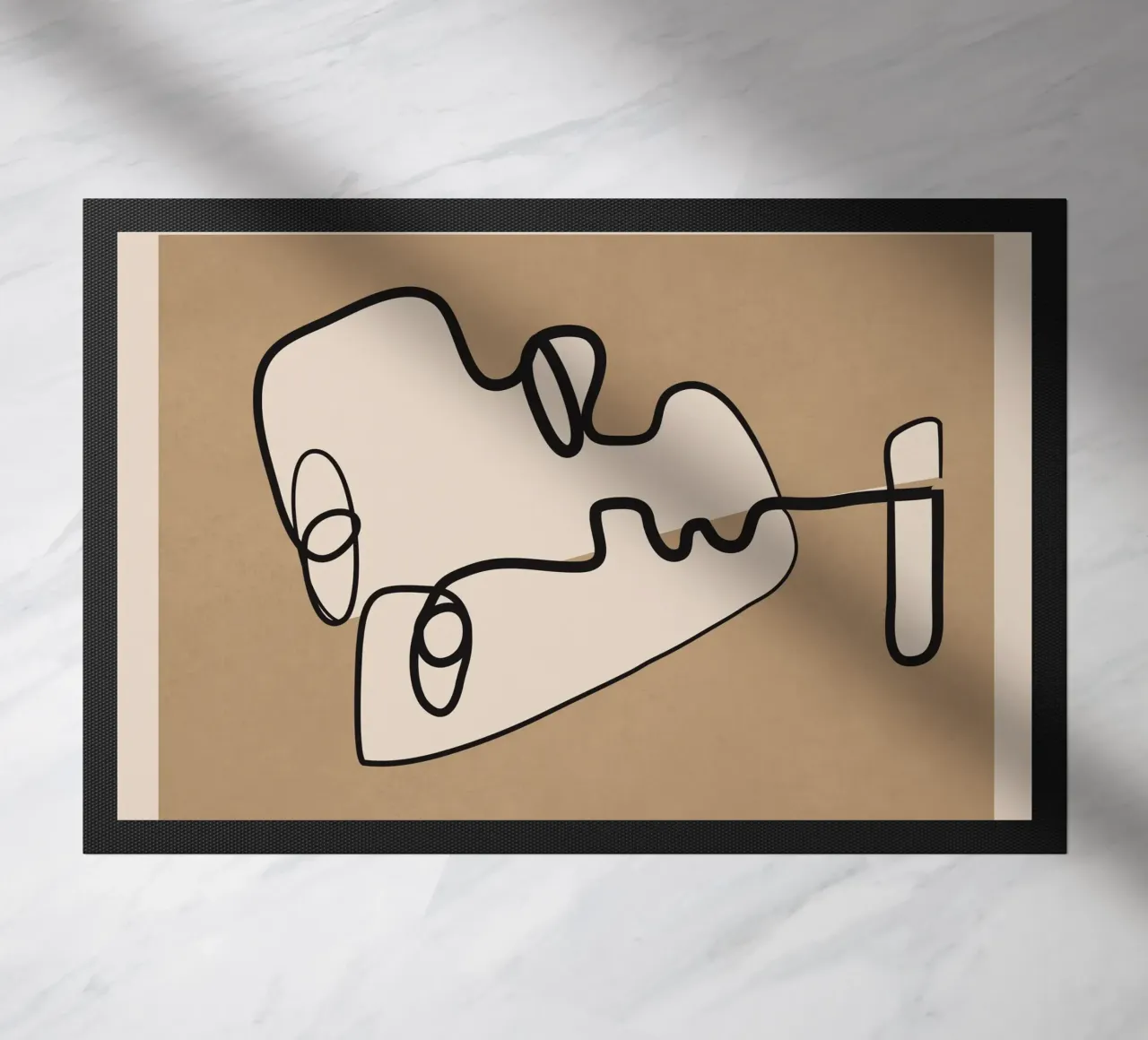 Interwoven Faces 2 Fußmatte von Nadjaa