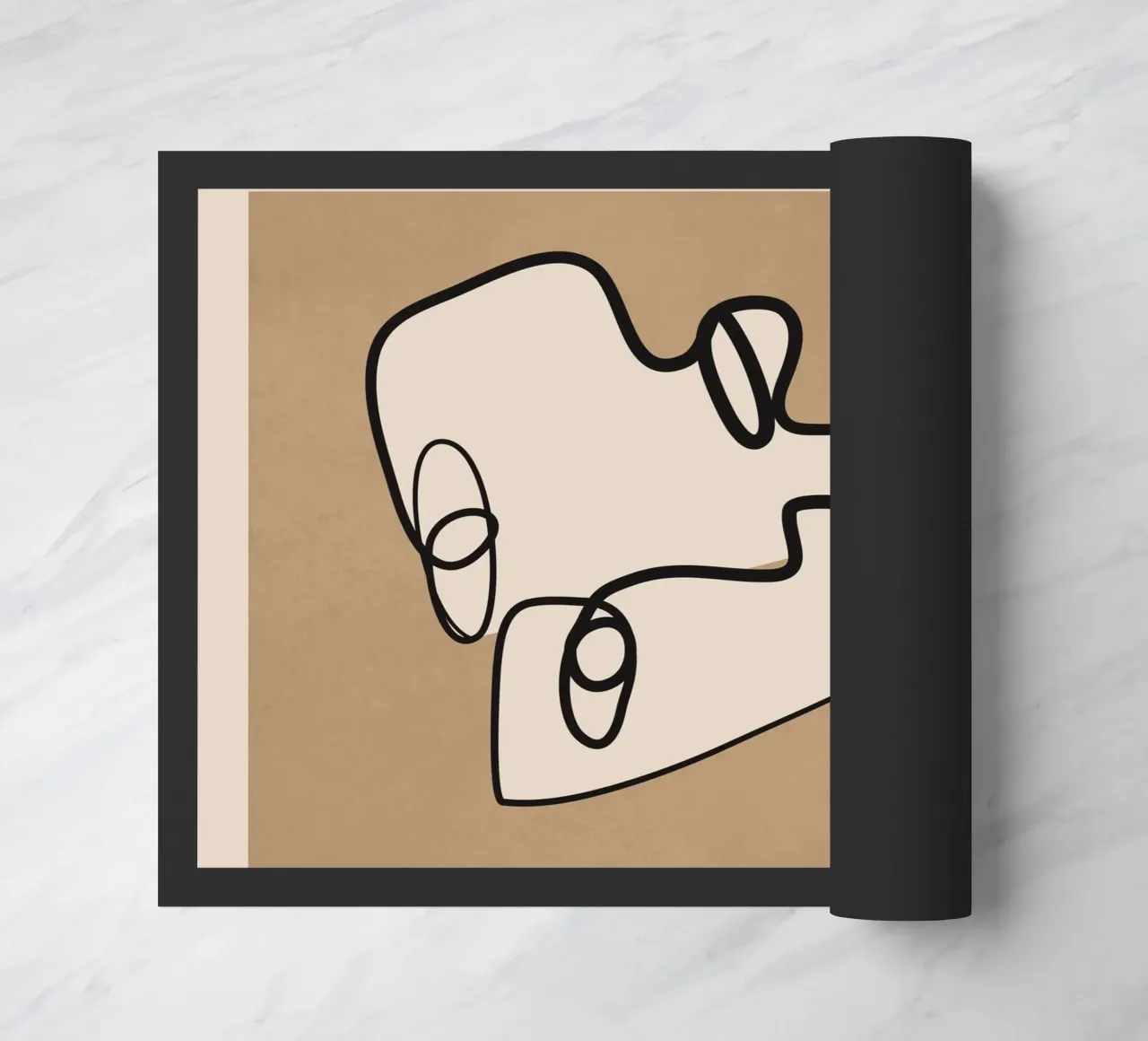 Interwoven Faces 2 Fußmatte von Nadjaa