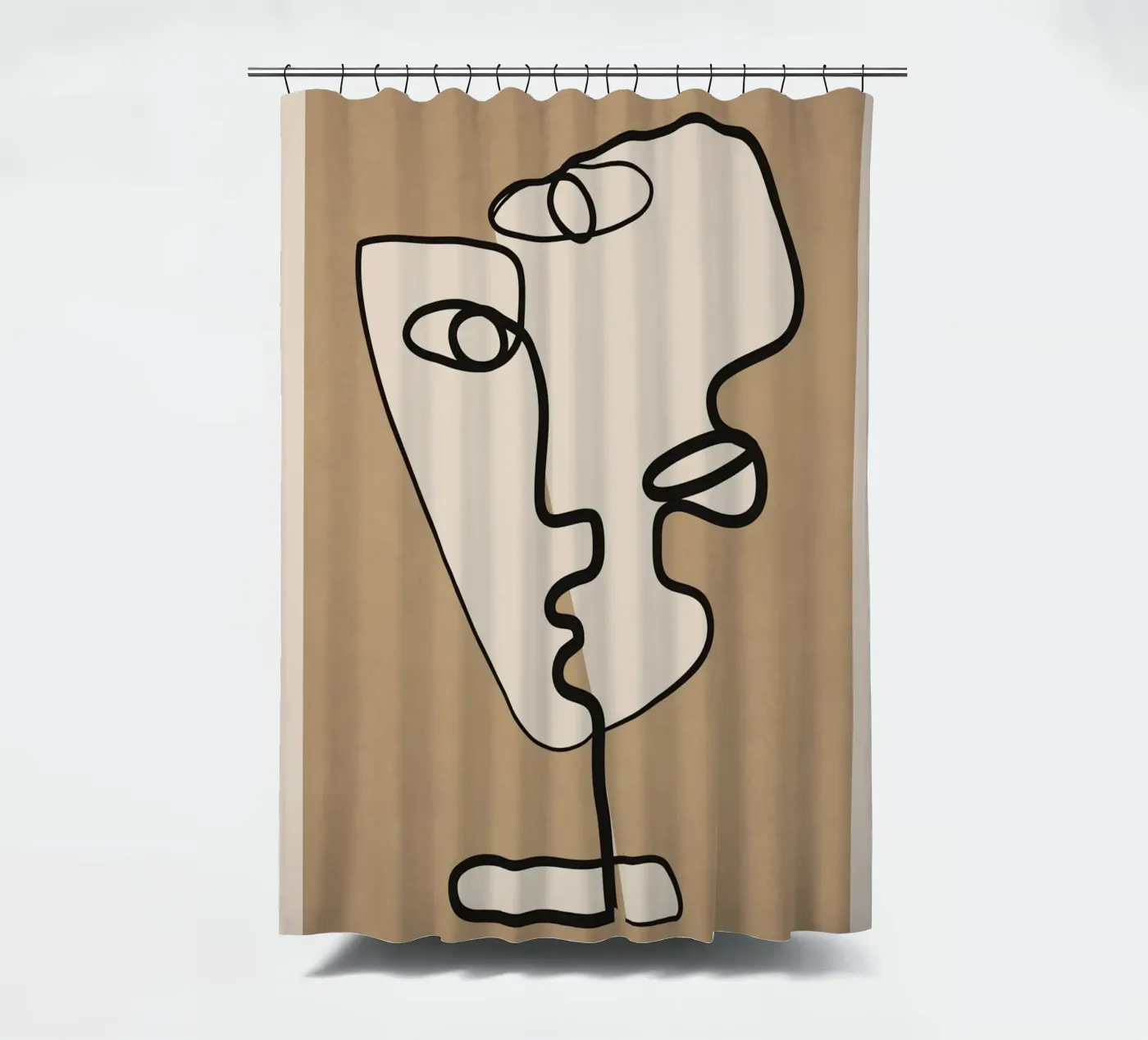 Interwoven Faces 2 Duschvorhang von Nadjaa