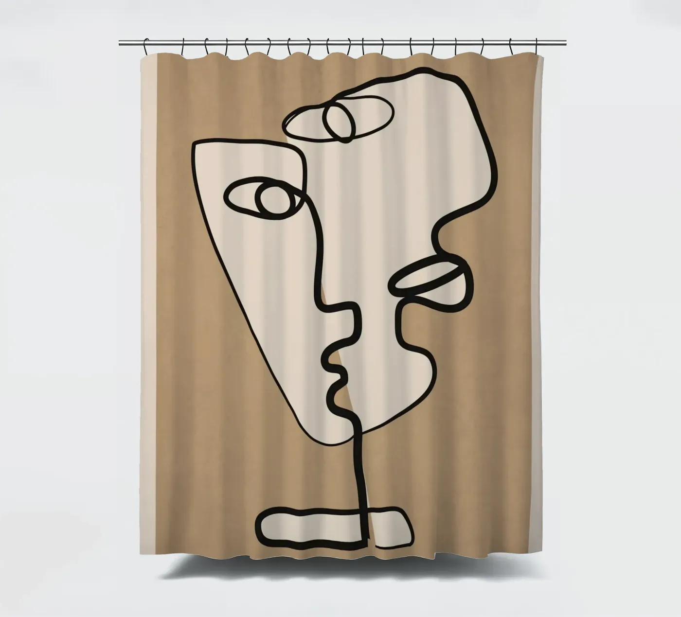 Interwoven Faces 2 douchegordijn van Nadjaa