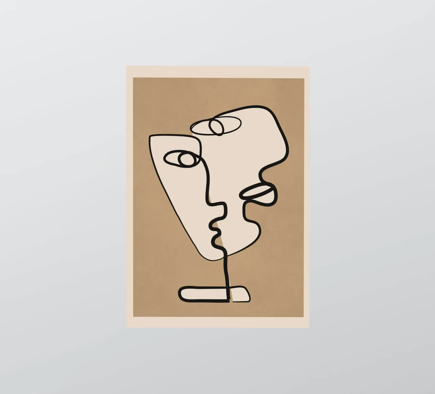 Interwoven Faces 2 sticker van Nadjaa