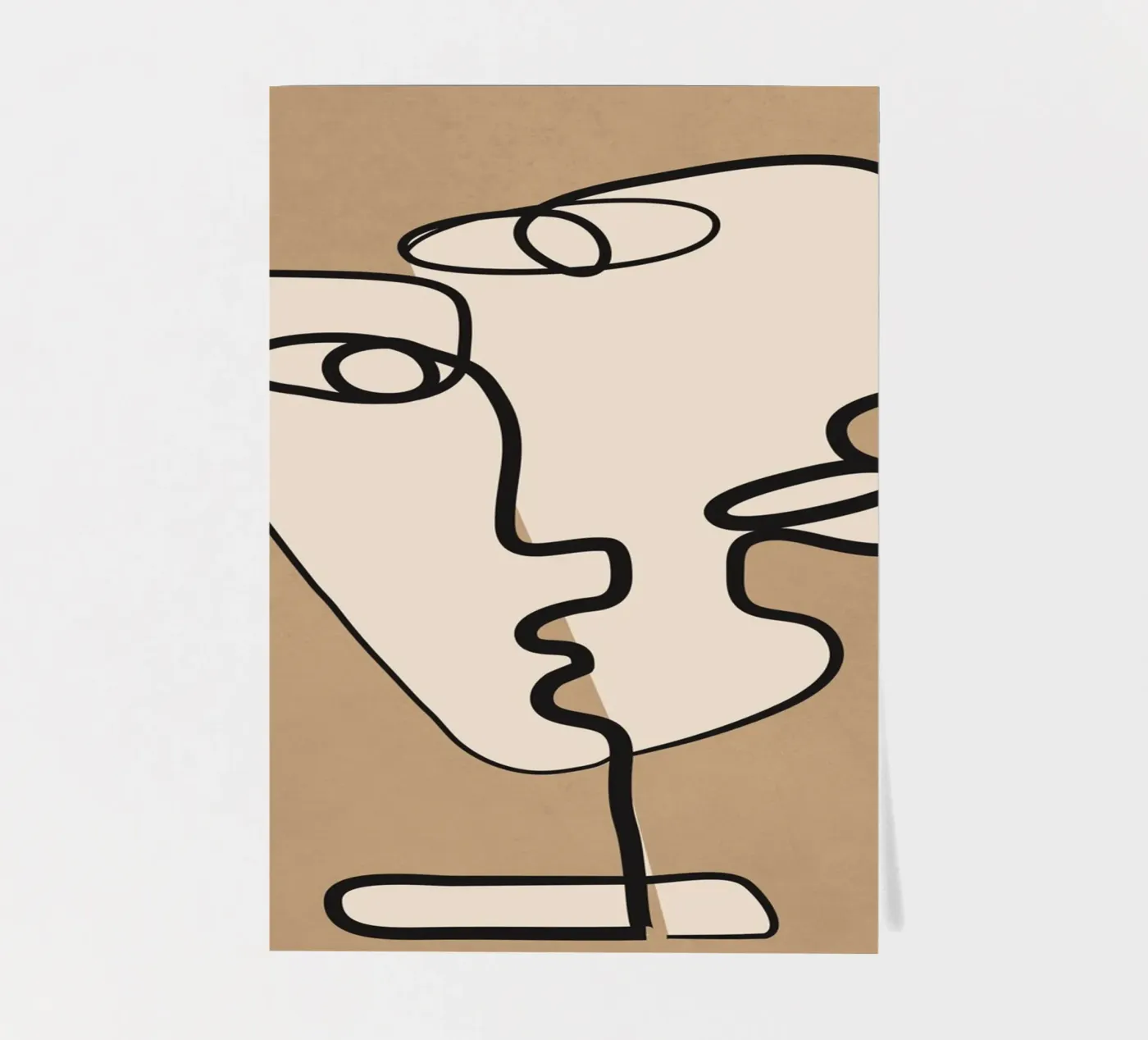 Interwoven Faces 2 sticker sheet by Nadjaa