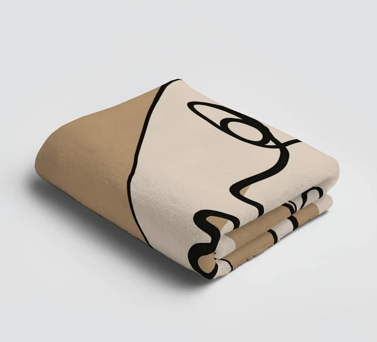 Interwoven Faces 2 towel by Nadjaa