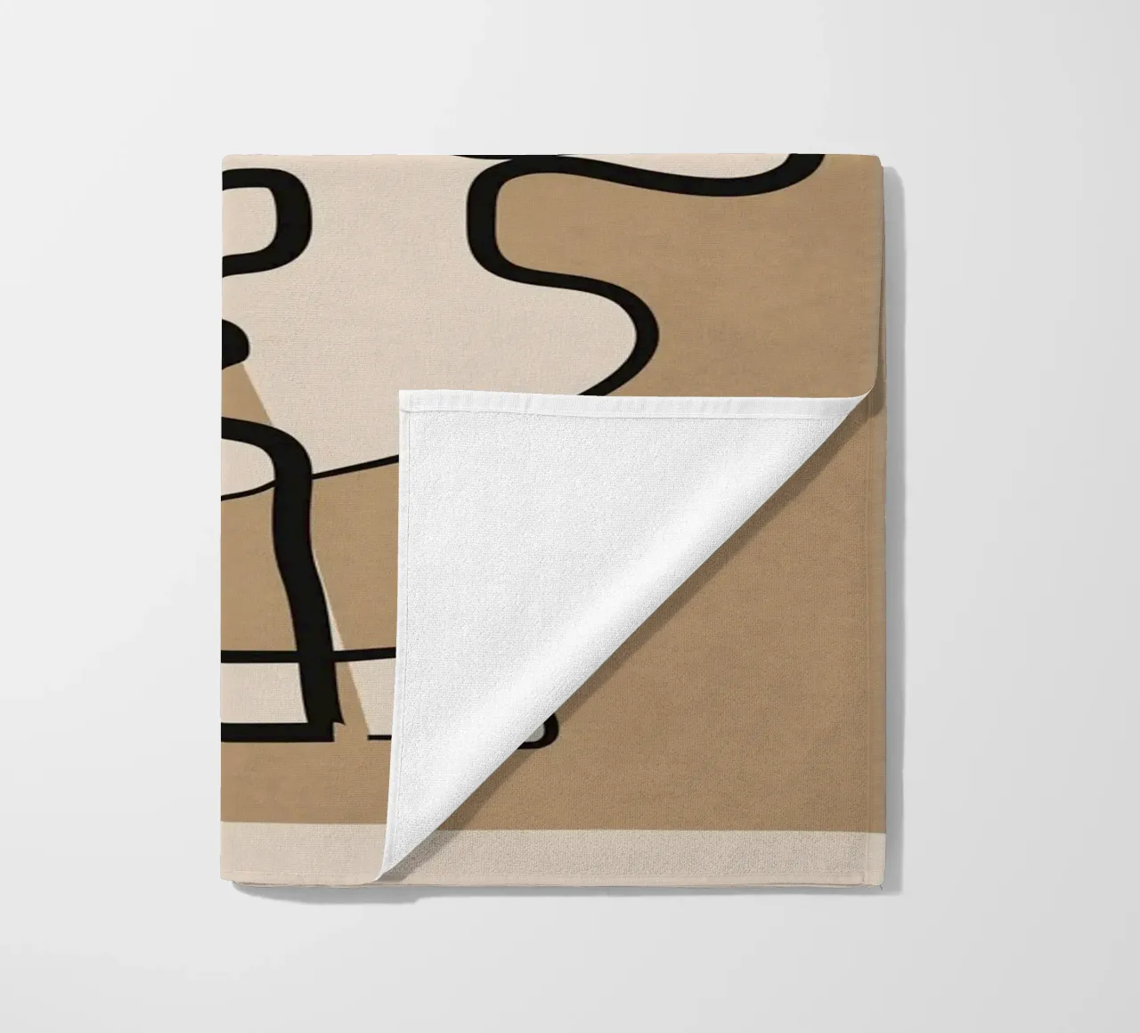 Interwoven Faces 2 beach towel by Nadjaa