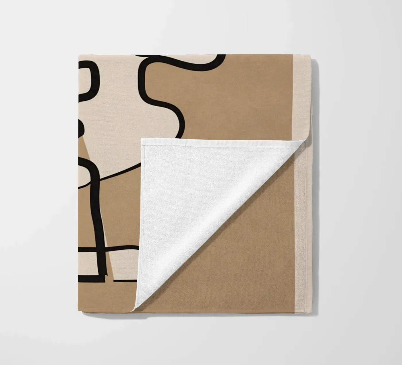 Interwoven Faces 2 Strandtuch von Nadjaa