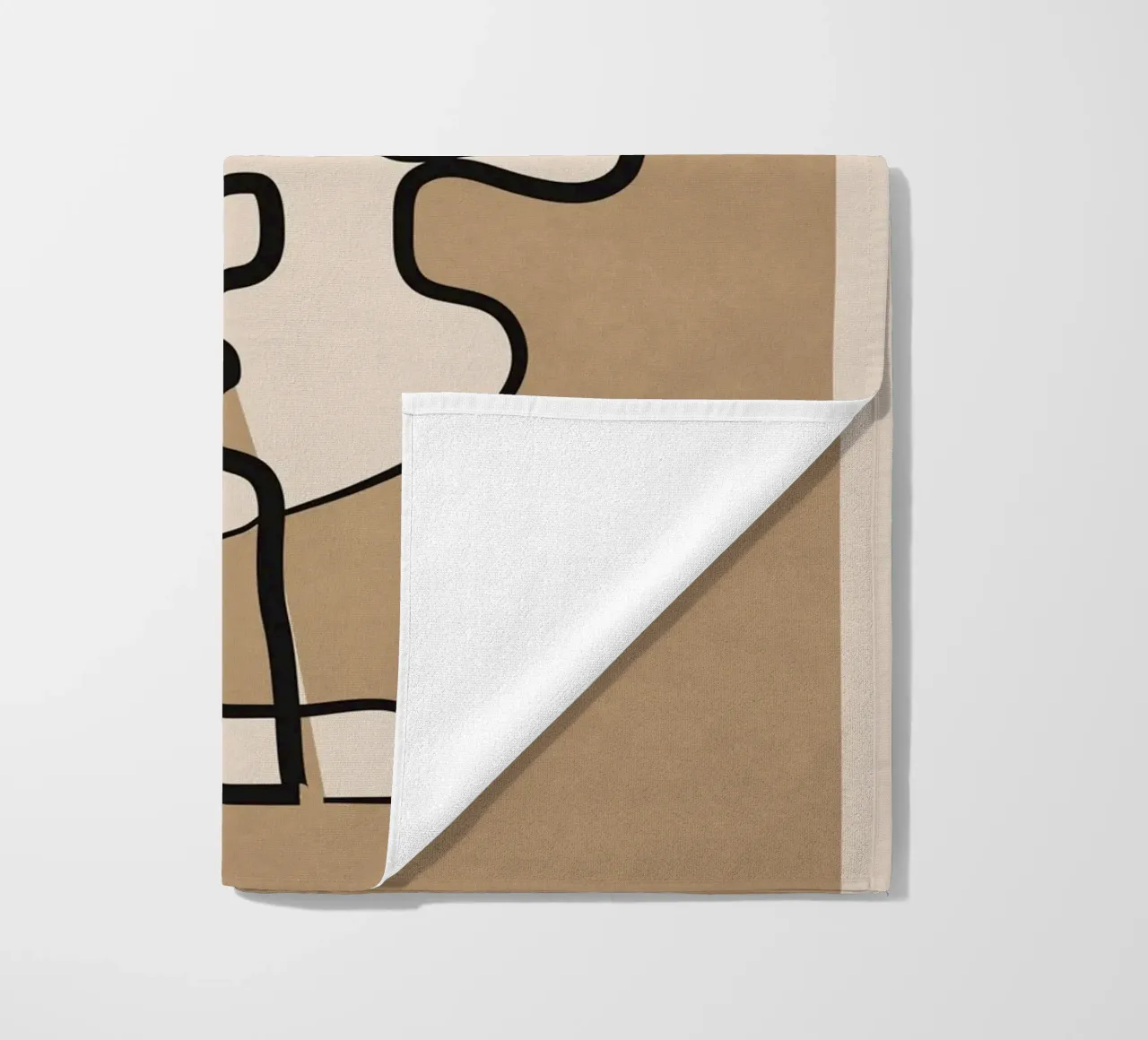 Interwoven Faces 2 beach towel by Nadjaa