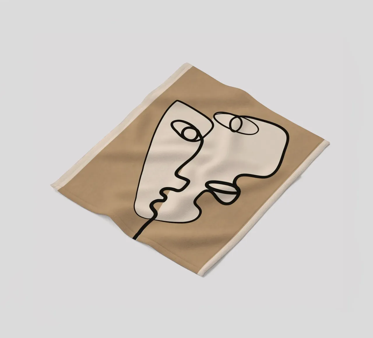 Interwoven Faces 2 Fleecedecke von Nadjaa