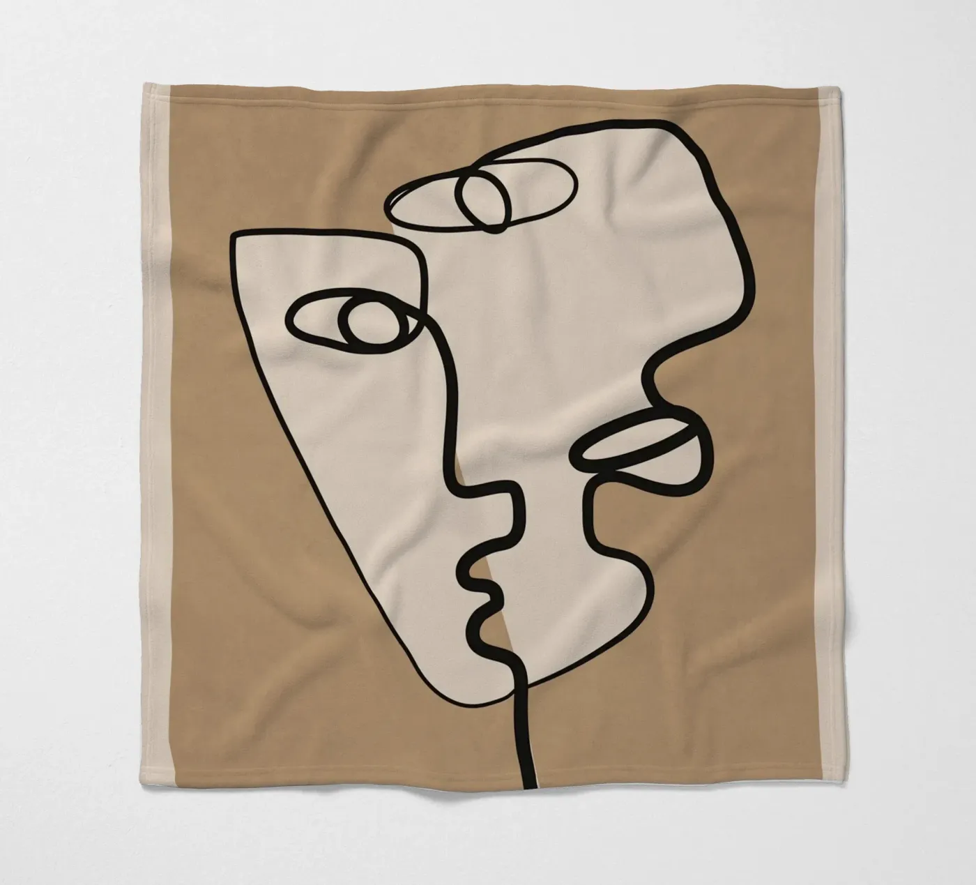 Interwoven Faces 2 plaid polaire de Nadjaa