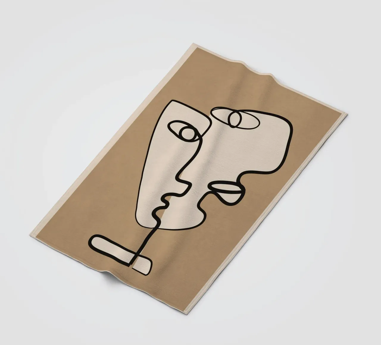 Interwoven Faces 2 Fleecedecke von Nadjaa