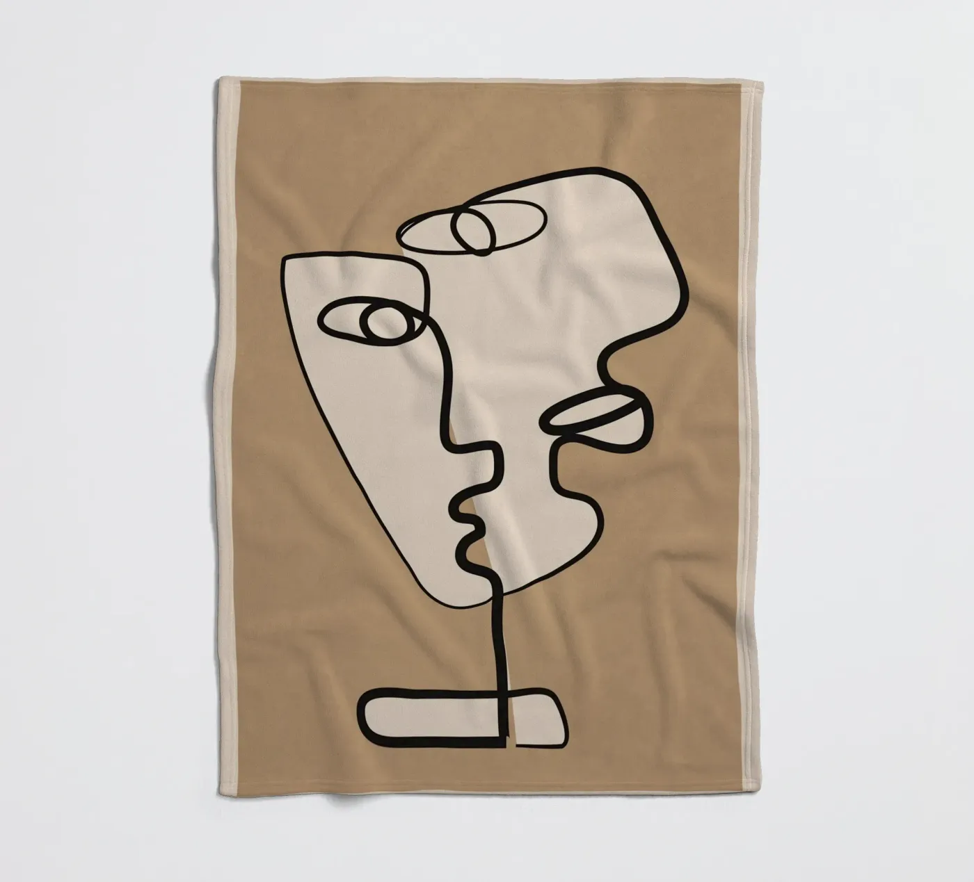 Interwoven Faces 2 plaid polaire de Nadjaa