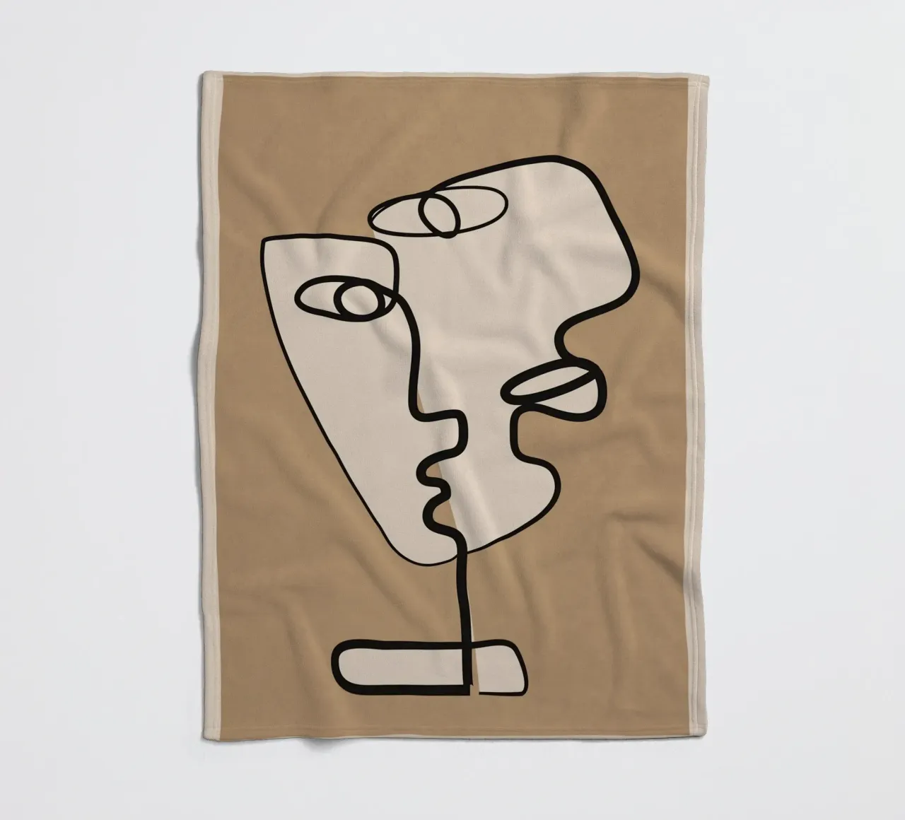 Interwoven Faces 2 Fleecedecke von Nadjaa