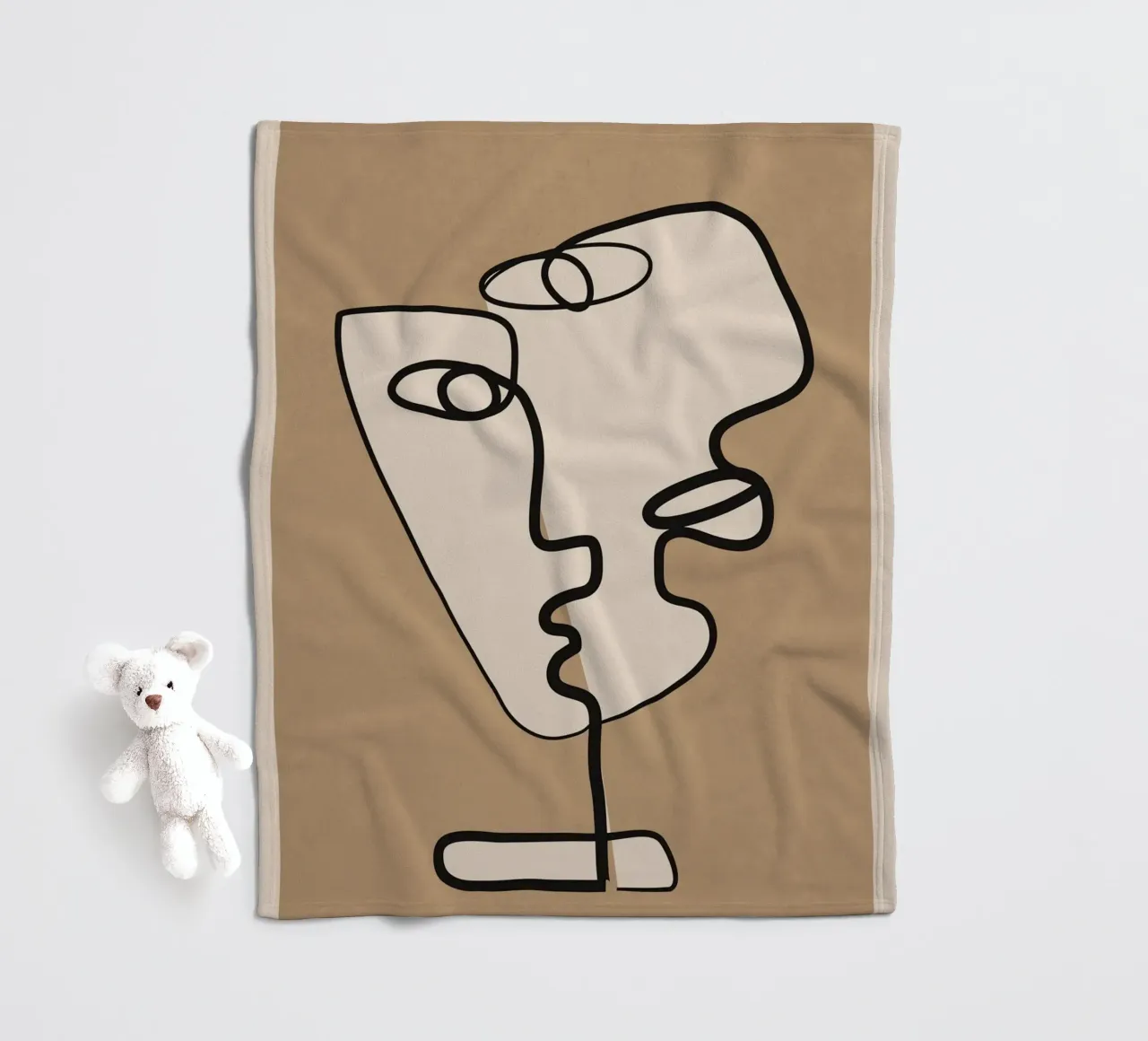 Interwoven Faces 2 Fleecedecke von Nadjaa