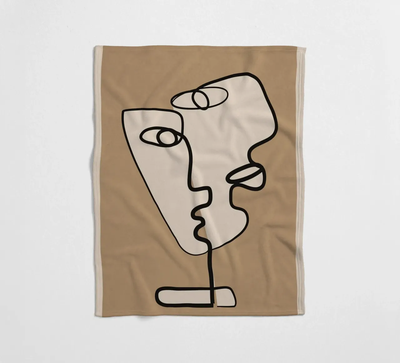 Interwoven Faces 2 Fleecedecke von Nadjaa