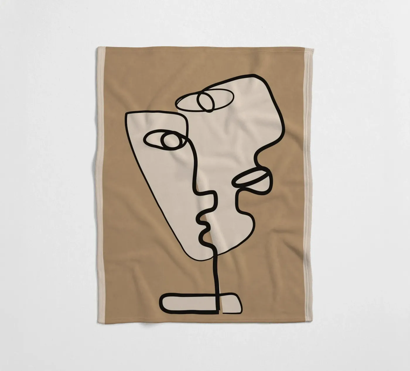 Interwoven Faces 2 plaid polaire de Nadjaa