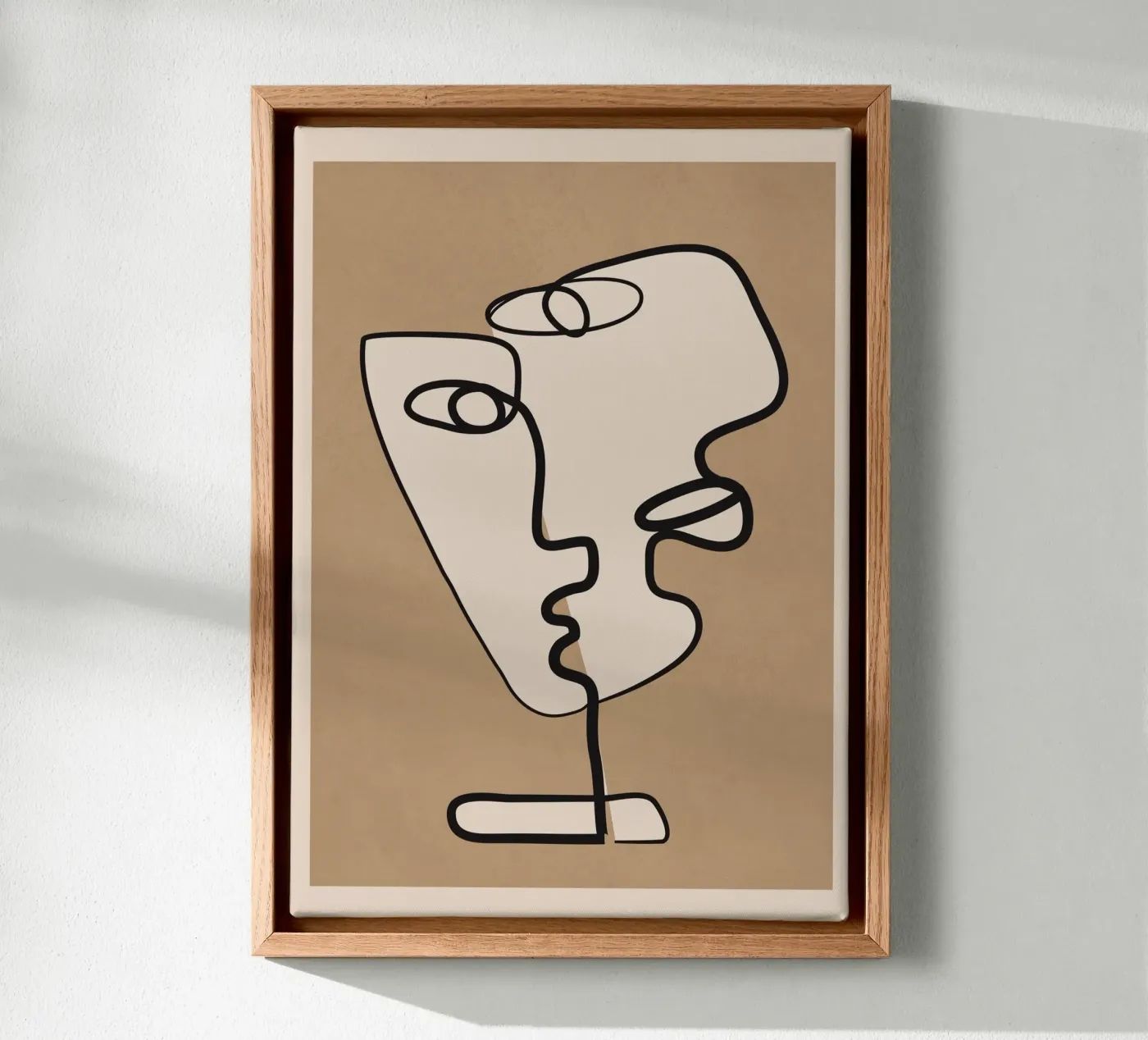 Interwoven Faces 2 canvas van Nadjaa