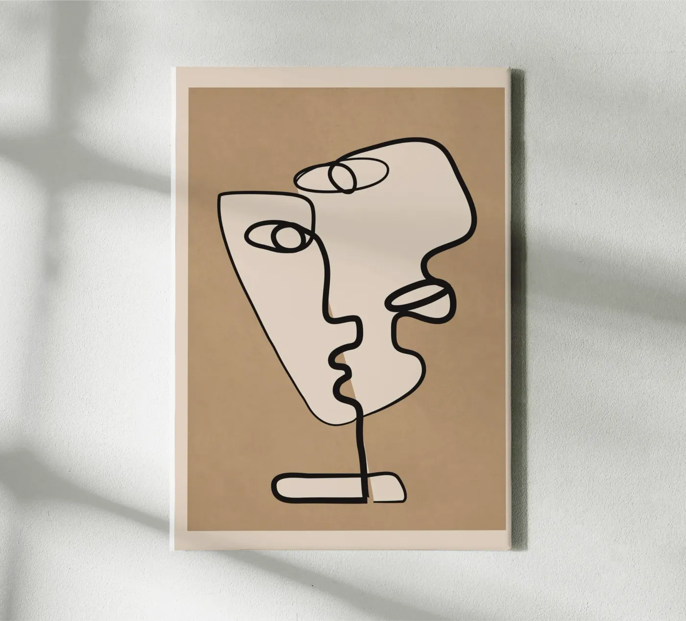 Interwoven Faces 2 canvas van Nadjaa