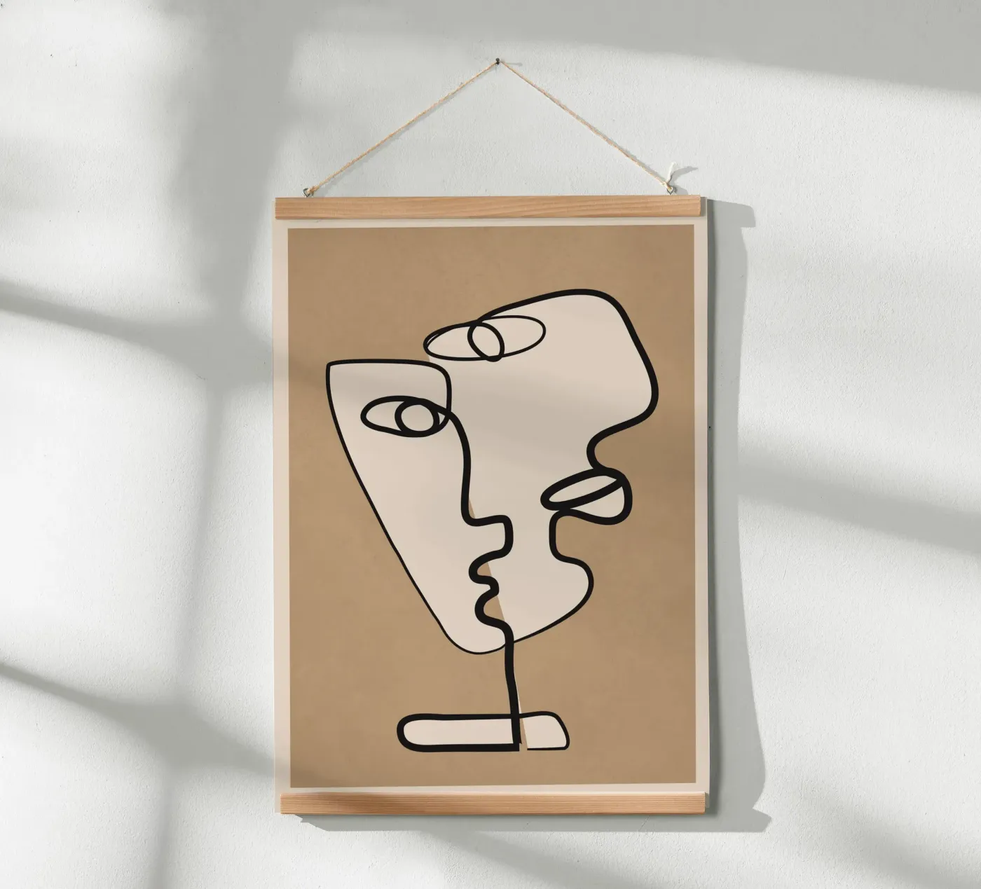 Interwoven Faces 2 poster van Nadjaa