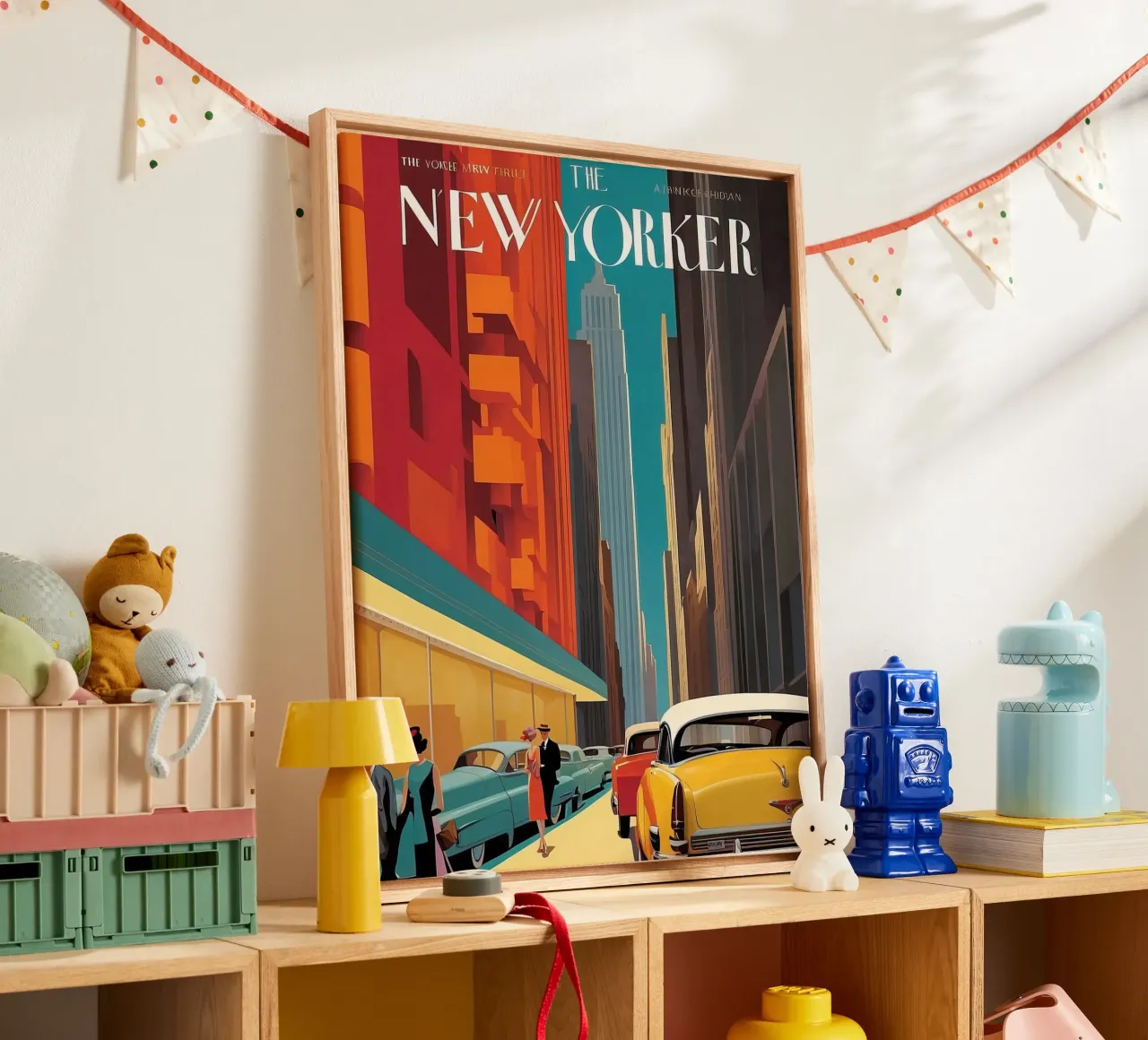 Il New Yorker II tela con Cornice a cassetta da 🎁 ARTVI-SHOP