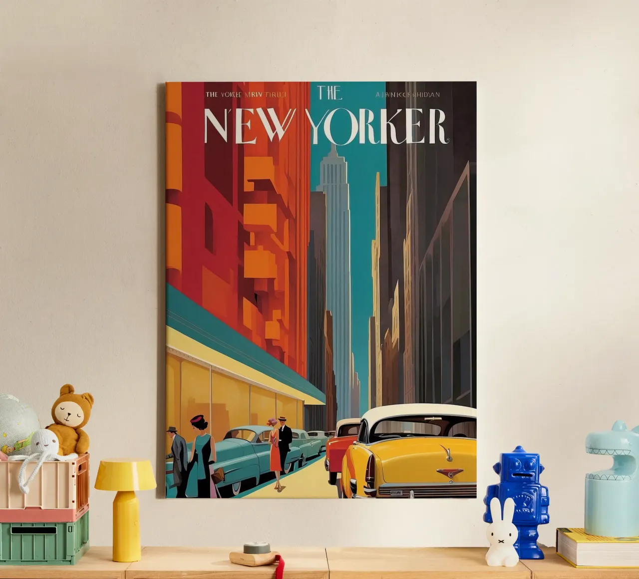 Il New Yorker II tela con Cornice a cassetta da 🎁 ARTVI-SHOP