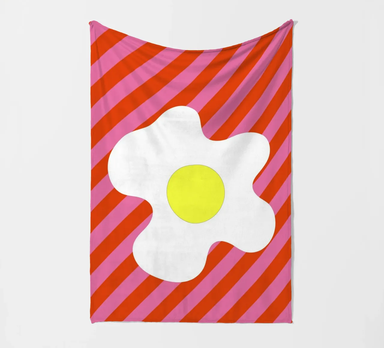 Egg Retro Line Strip coperta in pile da galihstudio