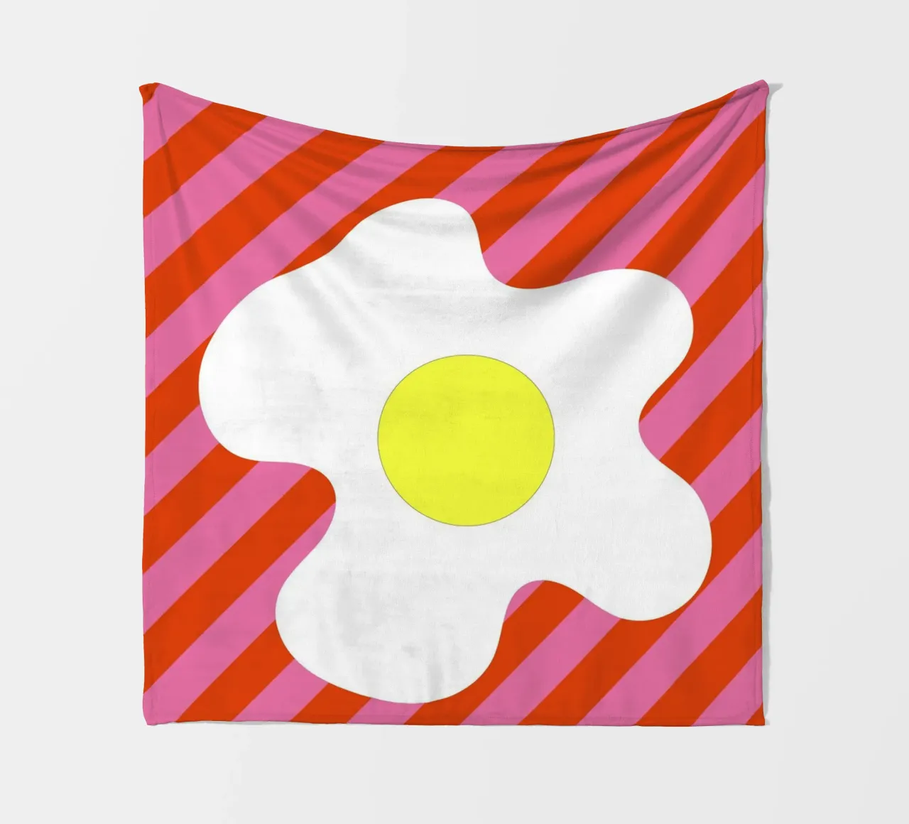 Egg Retro Line Strip coperta in pile da galihstudio