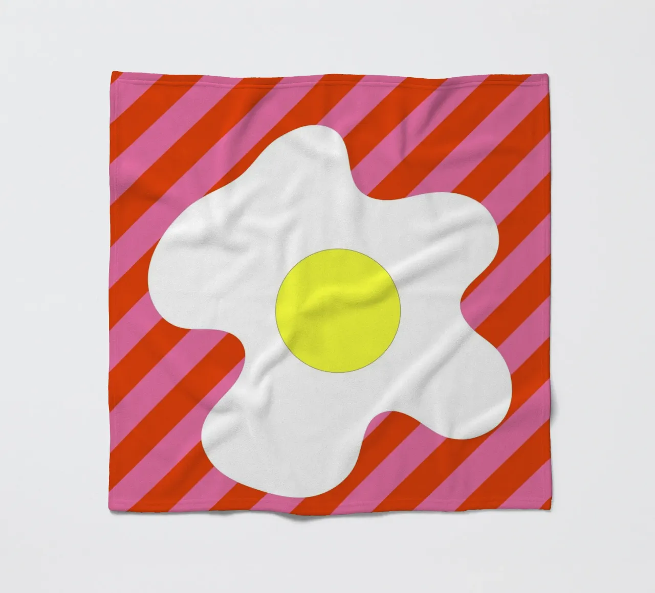 Egg Retro Line Strip coperta in pile da galihstudio