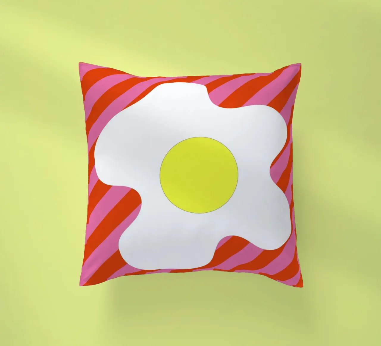 Egg Retro Line Strip cuscino da galihstudio