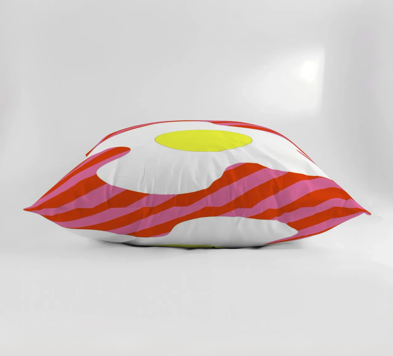 Egg Retro Line Strip cuscino da galihstudio