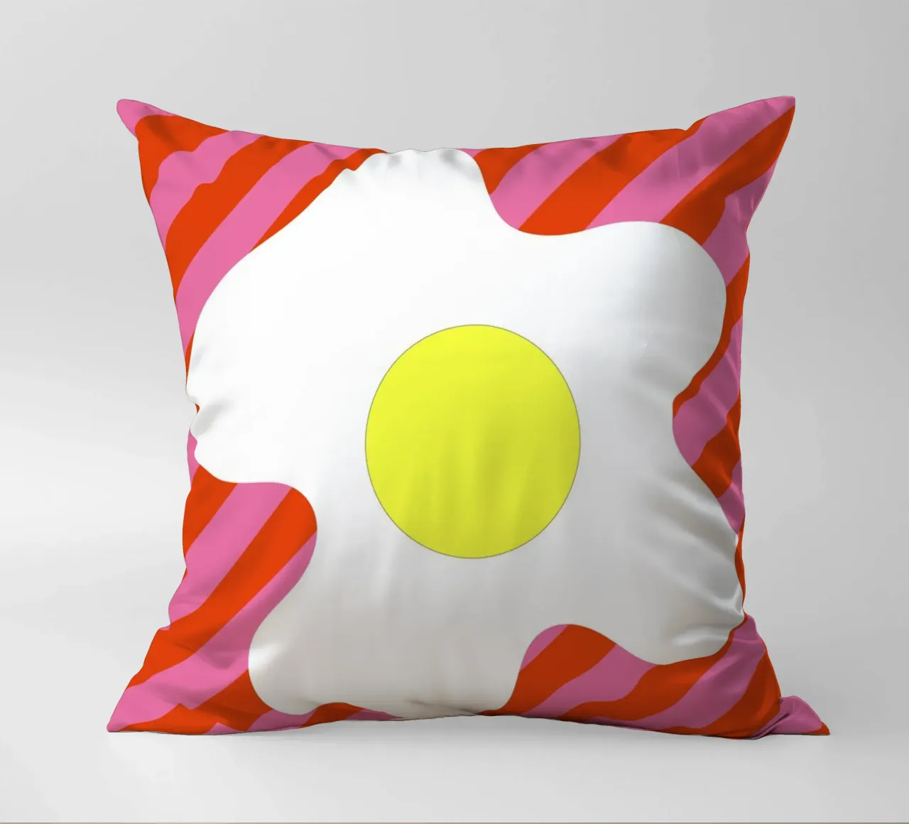 Egg Retro Line Strip cuscino da galihstudio