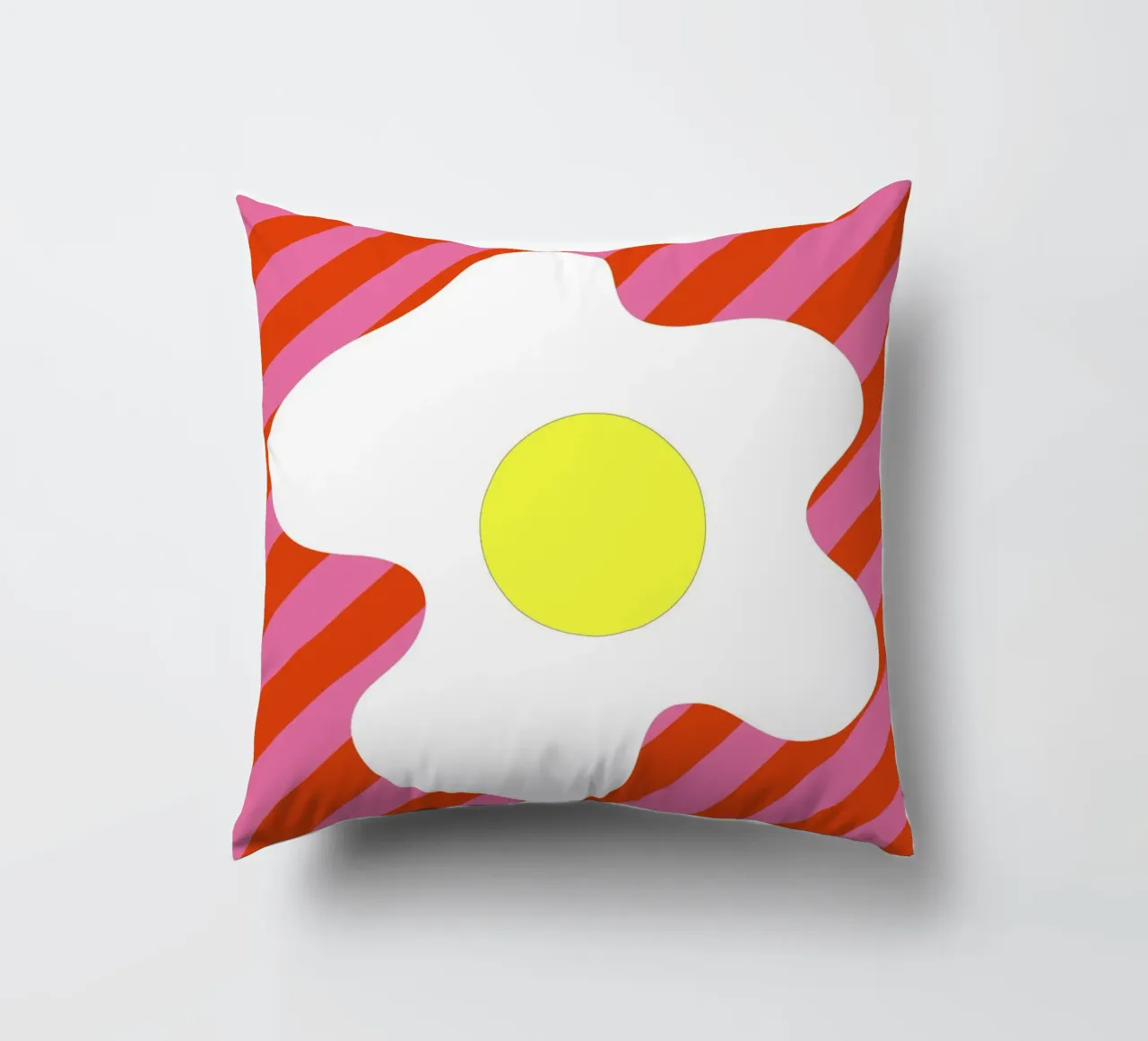 Egg Retro Line Strip cuscino da galihstudio