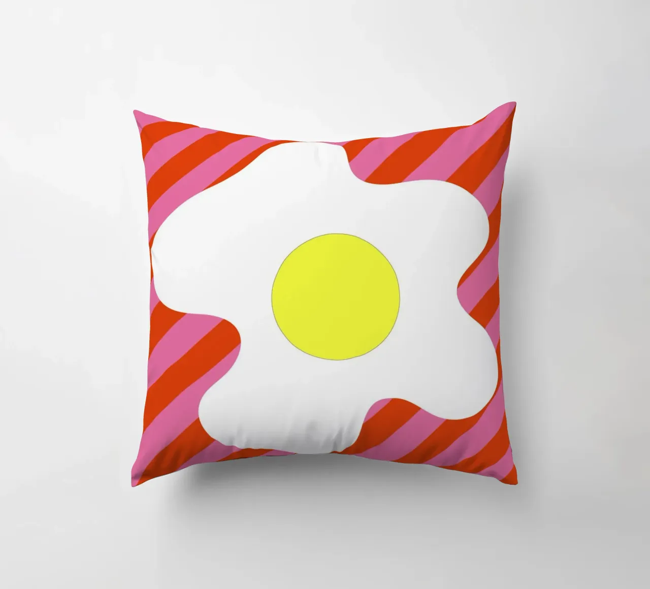 Egg Retro Line Strip cuscino da galihstudio