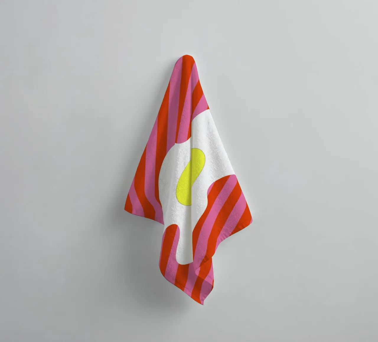 Egg Retro Line Strip asciugamano da bagno da galihstudio
