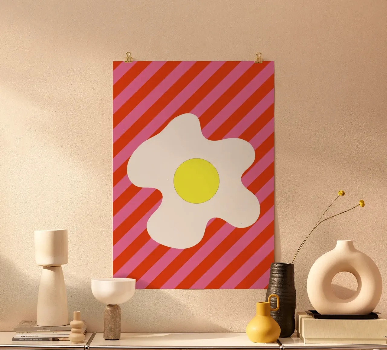 Egg Retro Line Strip carta hahnemühle da galihstudio