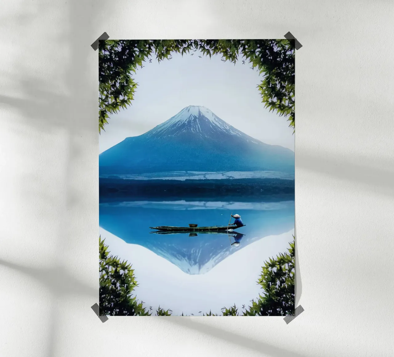 Monte Fuji Giappone poster con telaio in alluminio da arizrab