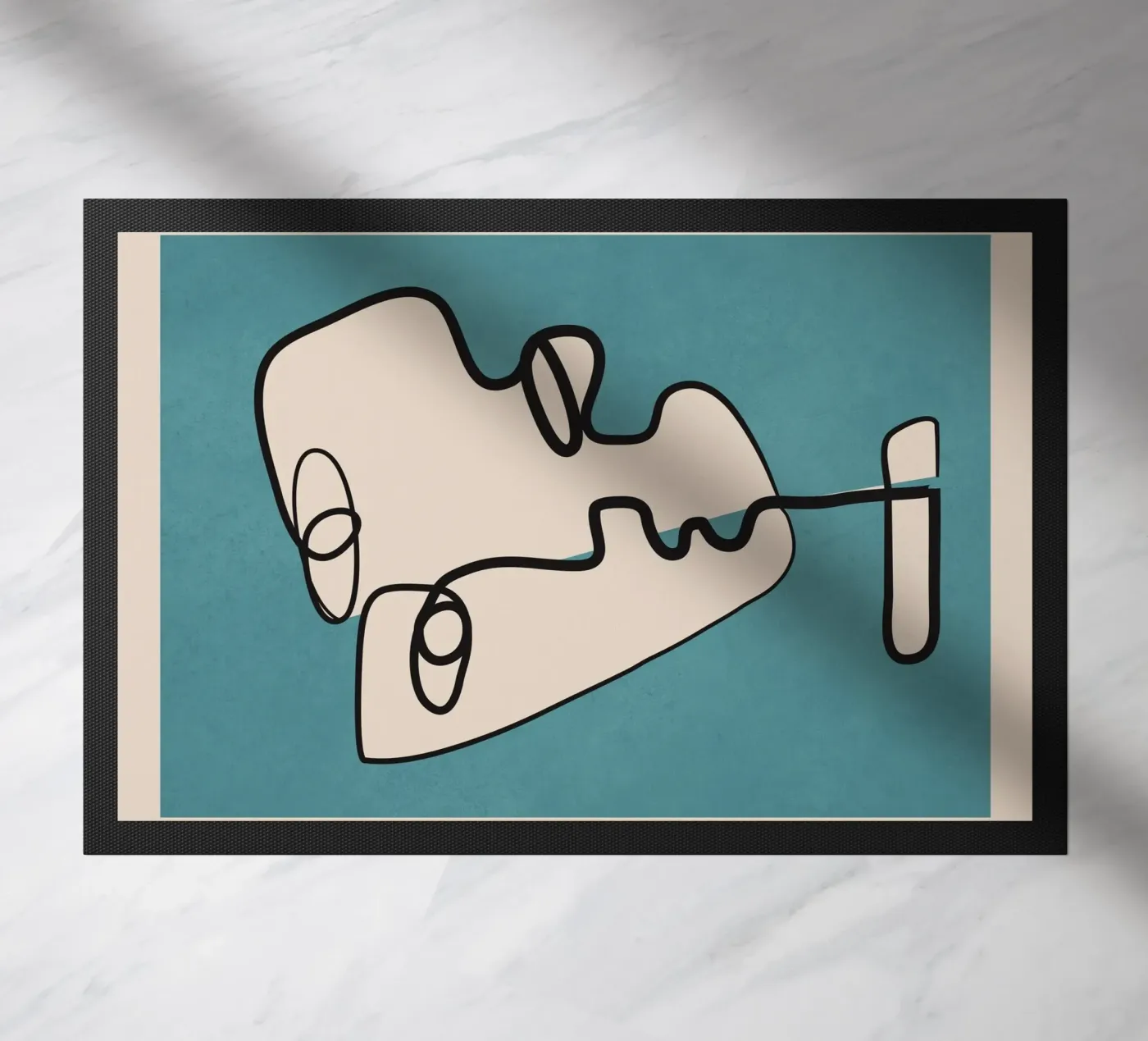 Interwoven Faces 4 deurmat van Nadjaa