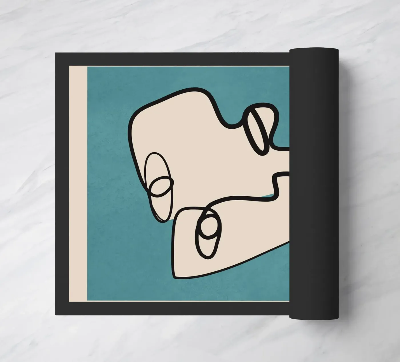 Interwoven Faces 4 deurmat van Nadjaa