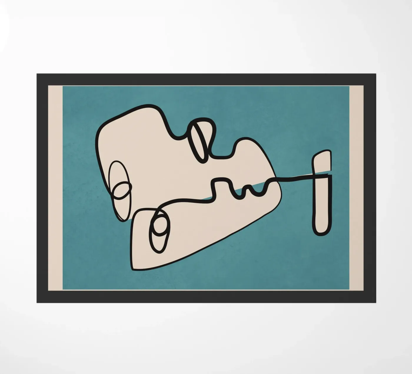 Interwoven Faces 4 deurmat van Nadjaa