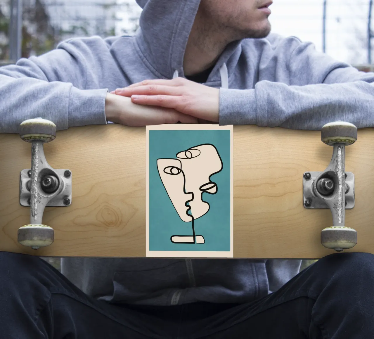 Interwoven Faces 4 adesivo da Nadjaa