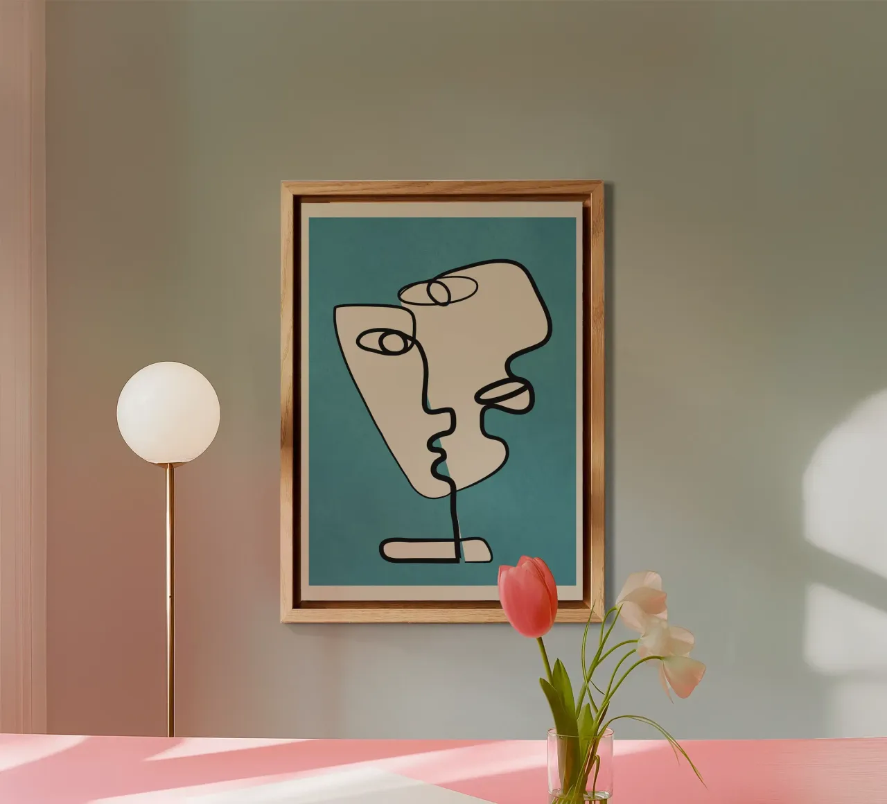 Interwoven Faces 4 pannello forex da Nadjaa