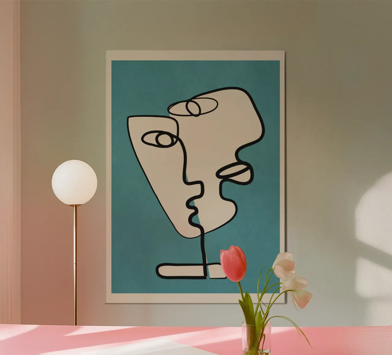 Interwoven Faces 4 pannello forex da Nadjaa