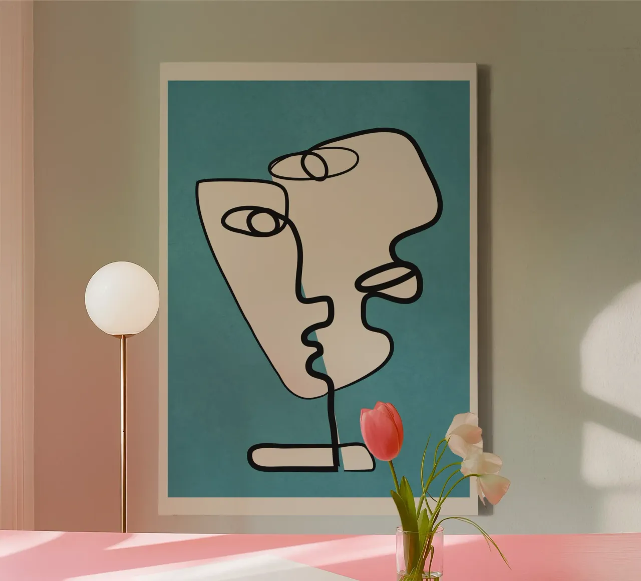 Interwoven Faces 4 tela da Nadjaa