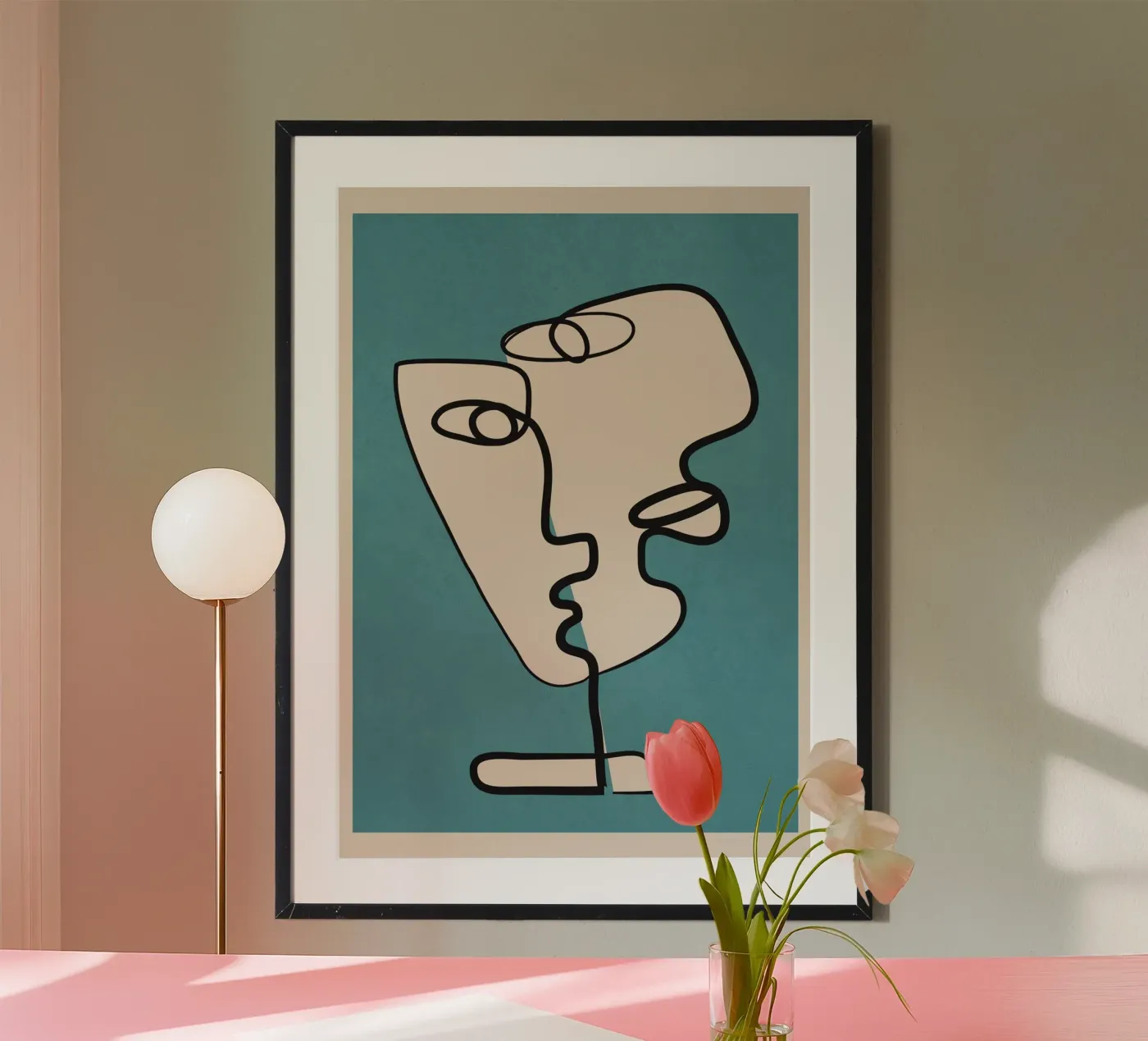 Interwoven Faces 4 poster by Nadjaa