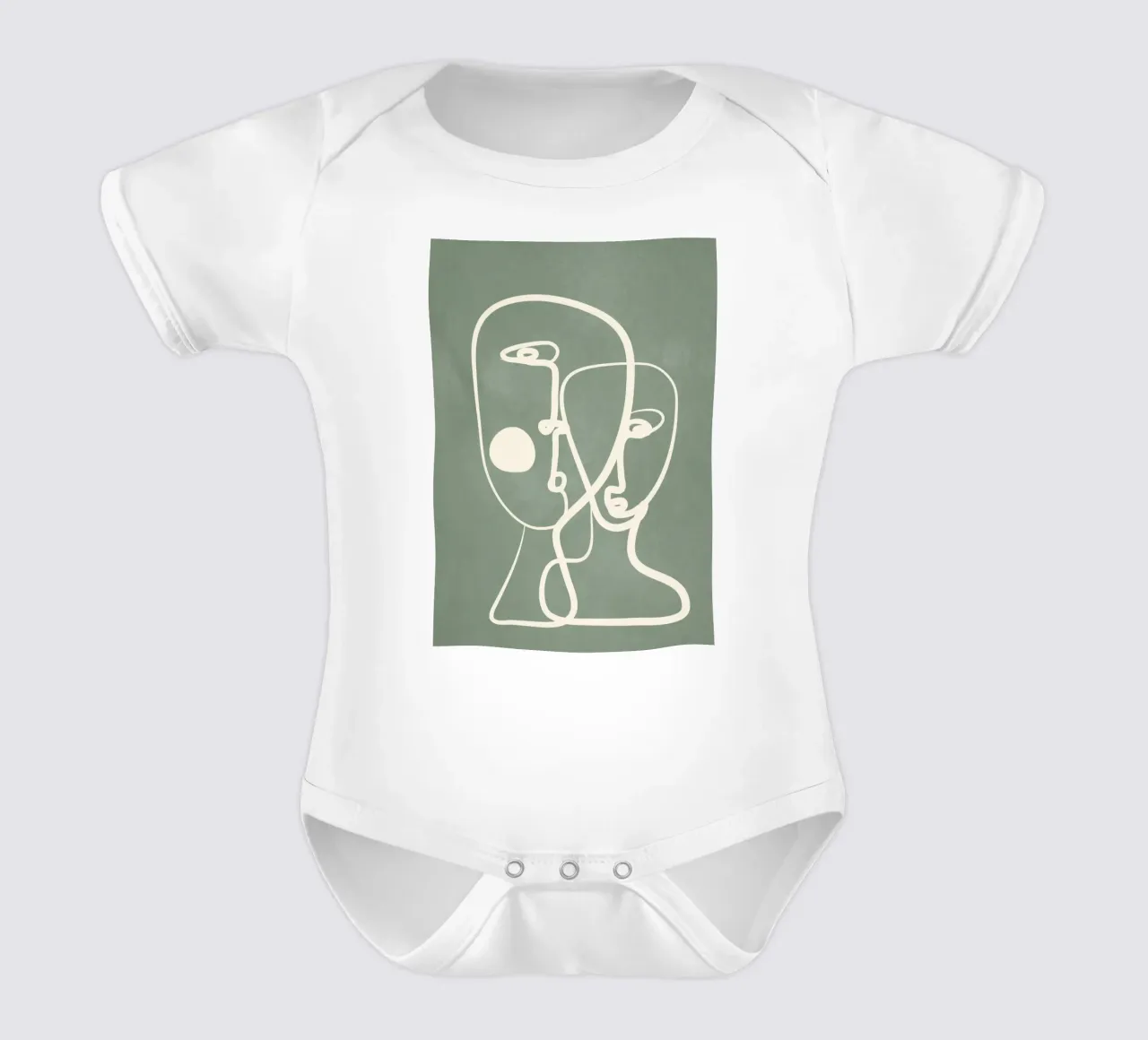 Abstract Pair Portrait 1 body neonato maniche corte da Nadjaa