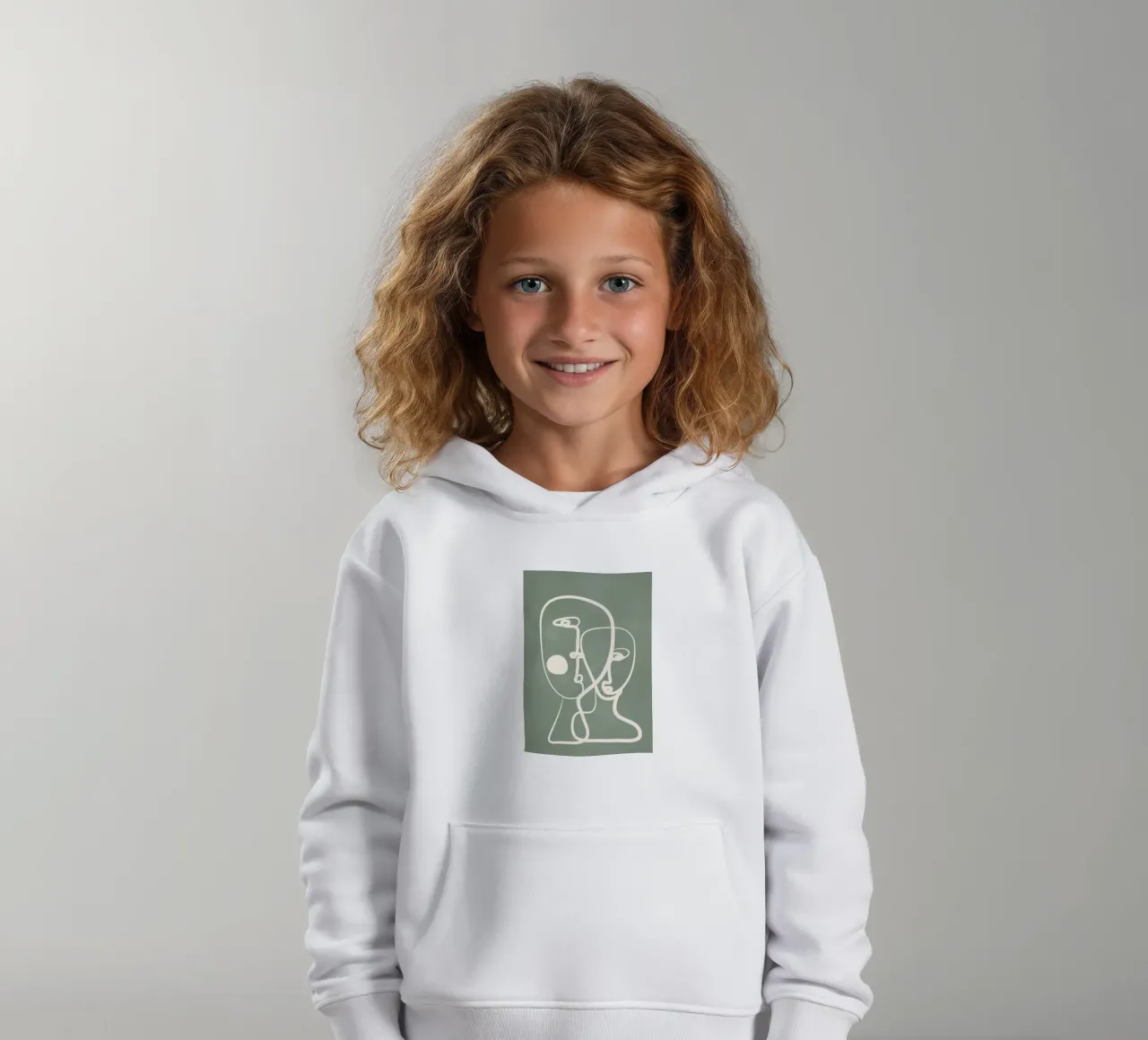 Abstract Pair Portrait 1 felpa bambino con cappuccio da Nadjaa